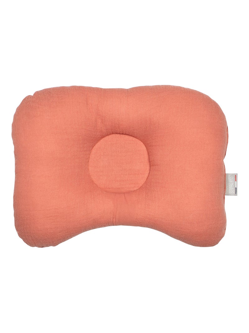 Coussin cale-tête ergonomique en gaze de coton, Jeanne SEVIRA KIDS Marron - Kiabi
