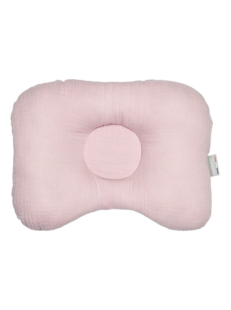 Coussin cale-tête ergonomique en gaze de coton, Jeanne SEVIRA KIDS Rose - Kiabi