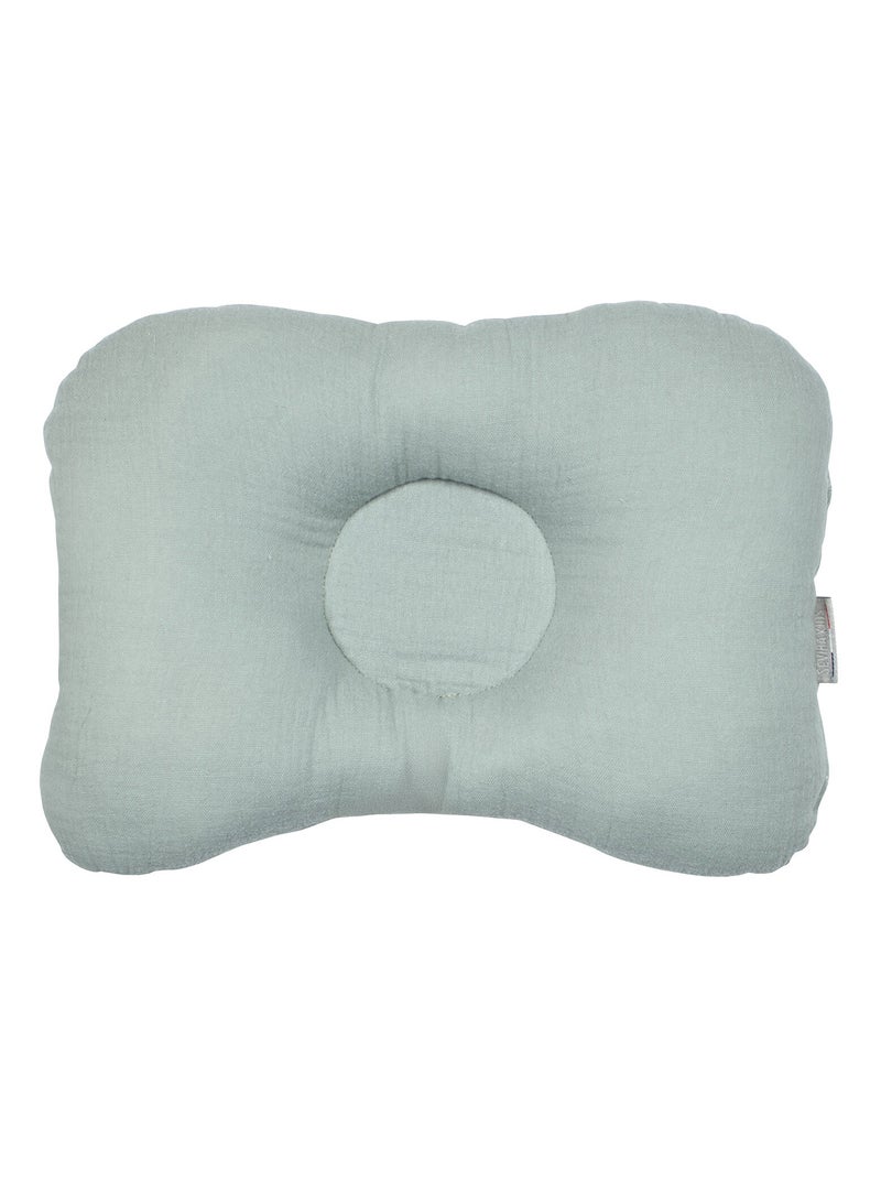 Coussin cale-tête ergonomique en gaze de coton, Jeanne SEVIRA KIDS Vert d'eau - Kiabi