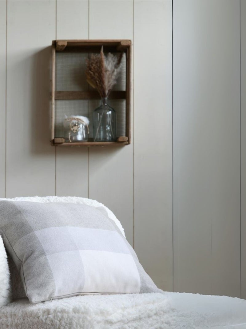 Coussin canapé  - Effet laine Gris - Kiabi