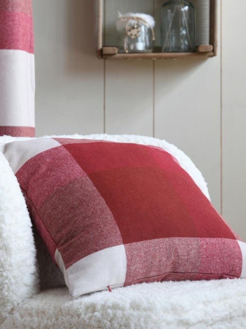 Coussin canapé  - Effet laine Rouge - Kiabi