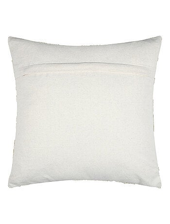 Coussin carré - Effet matière brodé de feuilles