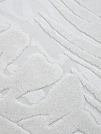 Coussin carré - Effet velours avec motif en relief tropical