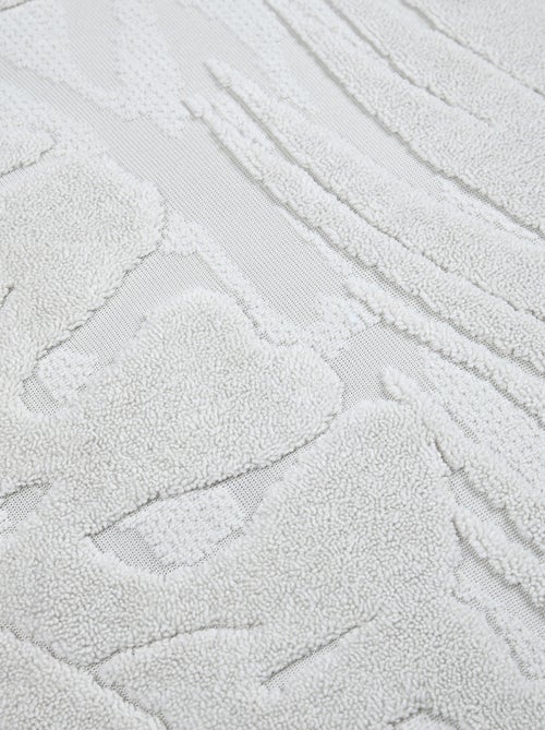 Coussin carré  - Effet velours avec motif en relief tropical - Kiabi