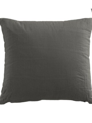 Coussin carré 40x40 cm Gaze de coton avec pompons