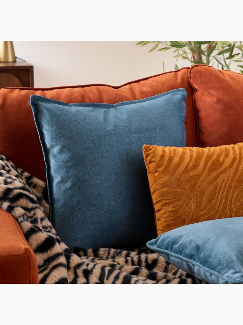 Coussin carré 45x45 cm LILOU Bleu foncé - Kiabi