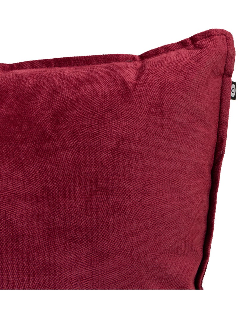 Coussin carré 55x55 cm LILOU Rouge grenat - Kiabi
