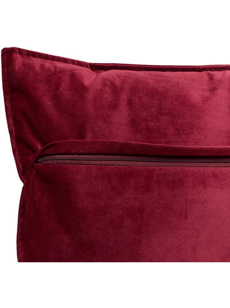 Coussin carré 55x55 cm LILOU Rouge grenat - Kiabi