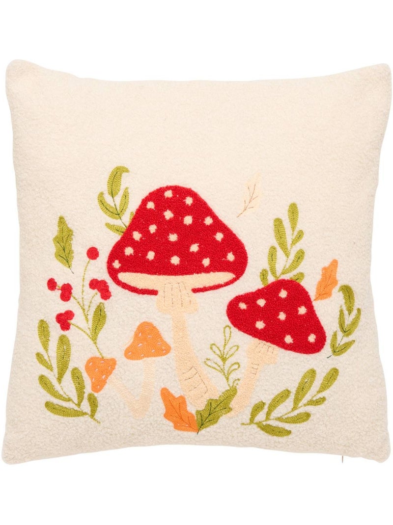 Coussin carré automne Blanc - Kiabi