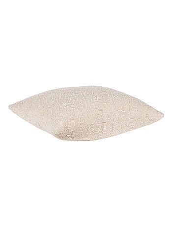 Coussin carré beige en polyester bouclé 45 x 45 cm - House Nordic