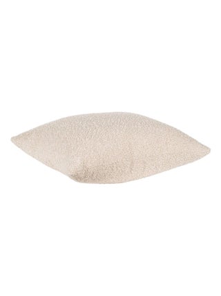Coussin carré beige en polyester bouclé 45 x 45 cm - House Nordic