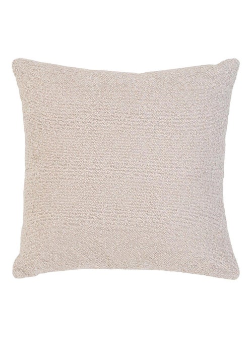 Coussin carré beige en polyester bouclé 45 x 45 cm - House Nordic - Kiabi