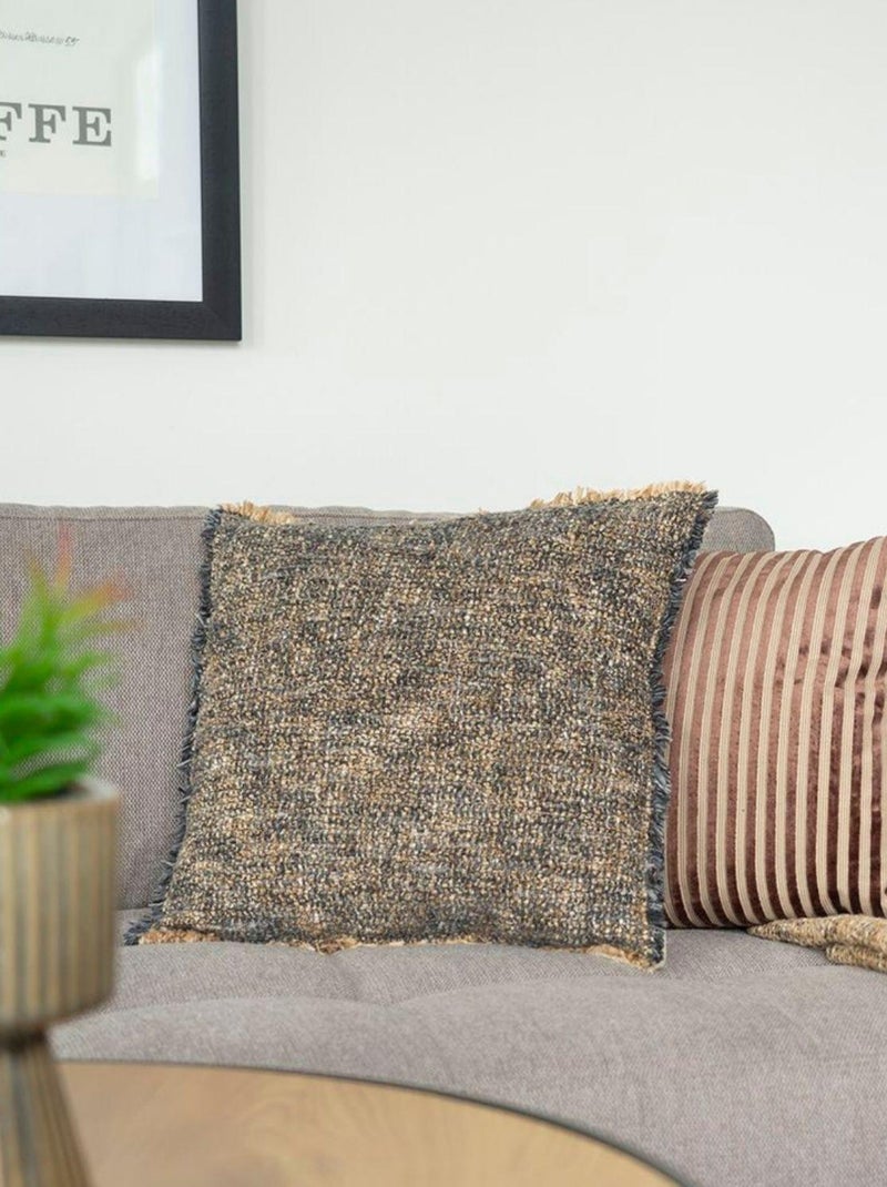 Coussin carré beige et marron 45 x 45 cm - House Nordic Marron - Kiabi