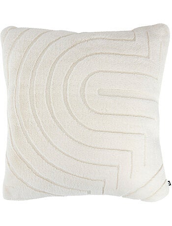 Coussin carré déhoussable à motifs en relief arka