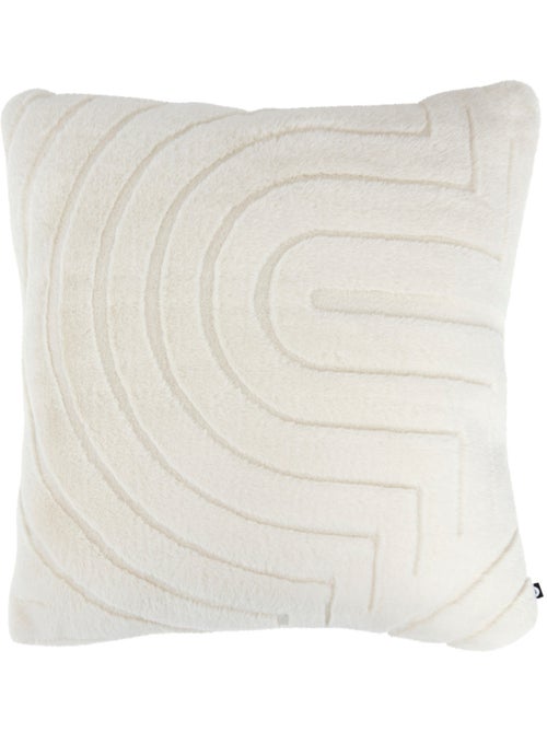 Coussin carré déhoussable à motifs en relief arka - Kiabi