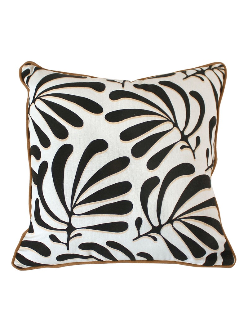 Coussin carré déhoussable design abstrait Blanc - Kiabi