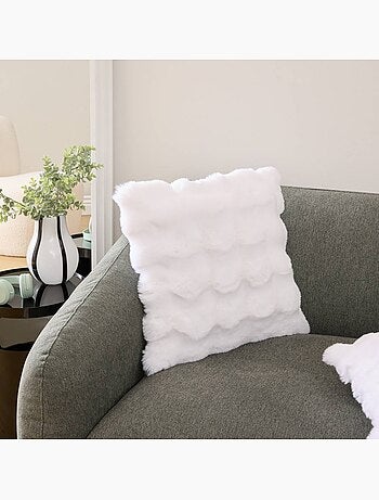 Coussin carré déhoussable en relief zephy