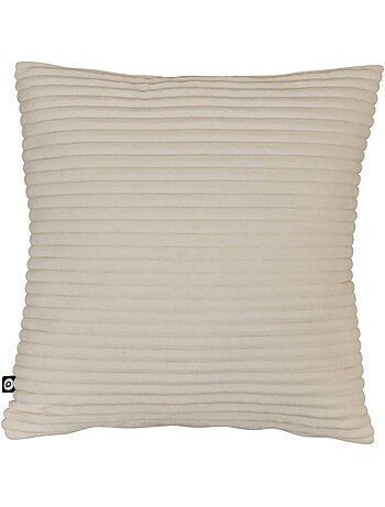 Coussin déhoussable en velours côtelé arum
