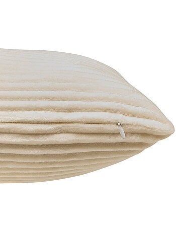 Coussin déhoussable en velours côtelé arum