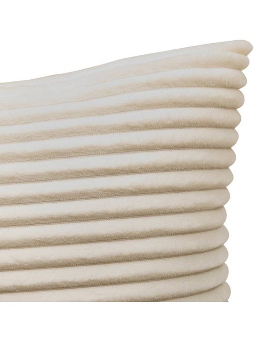 Coussin carré déhoussable en velours côtelé arum - Kiabi