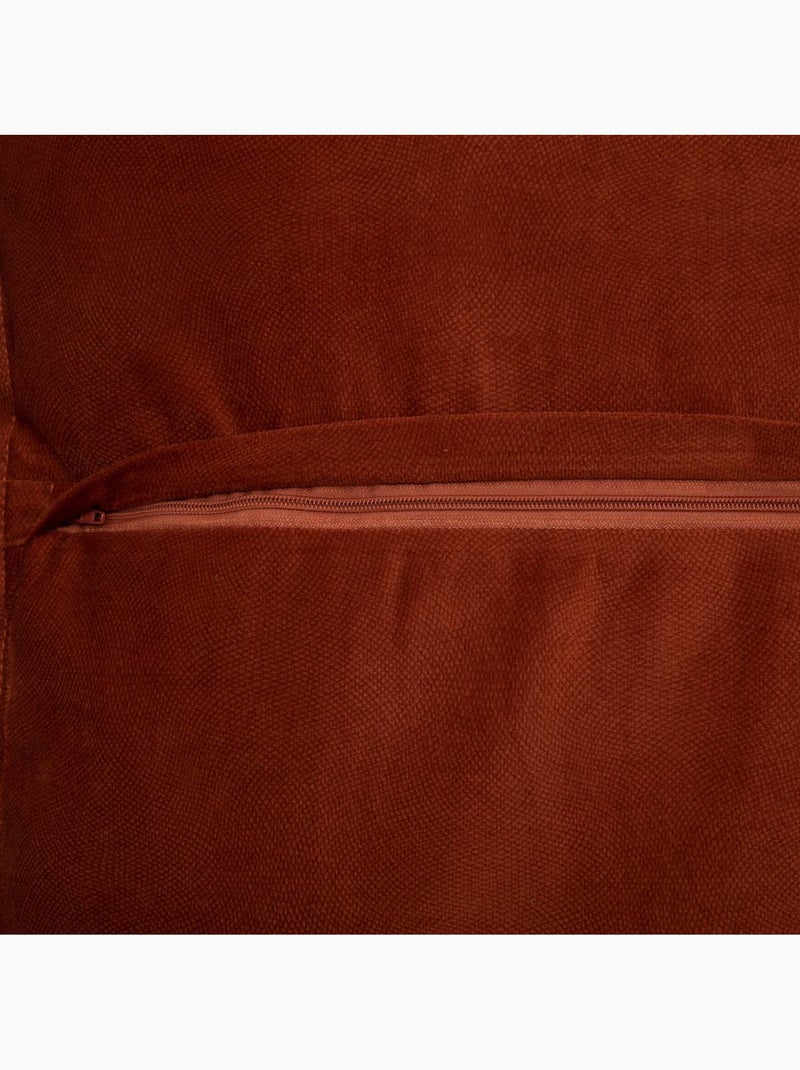 Coussin carré déhoussable garni labellisé oeko-tex lilou Terracotta - Kiabi