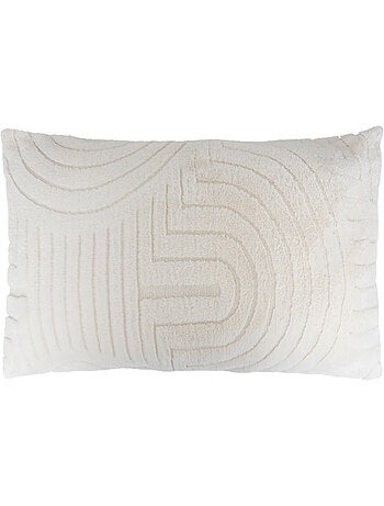 Coussin carré déhoussable rembourré à motifs en relief arka