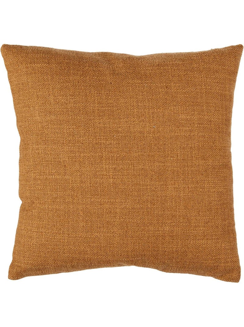 Coussin carré déhoussable texturé clem Marron - Kiabi