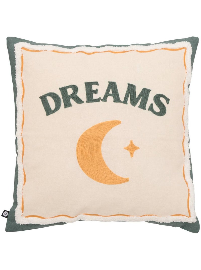 Coussin carré en coton BICHETTE Ocre - Kiabi