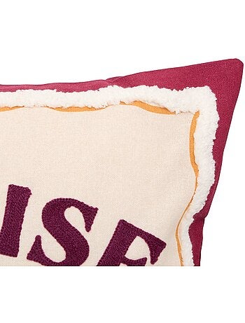 Coussin carré en coton bichette
