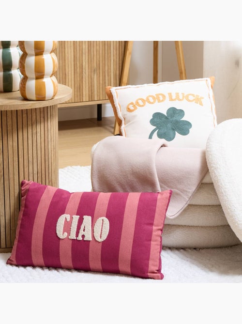 Coussin carré en coton BICHETTE - Kiabi