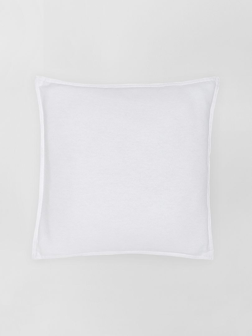 Coussin carré en coton Blanc - Kiabi