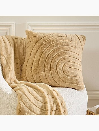 Coussin carré en fausse fourrure ARKA
