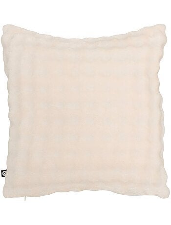 Coussin carré en fausse fourrure zephy