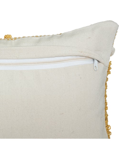 Coussin carré en plastique recyclé façon macramé row - Kiabi