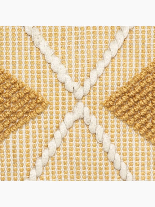 Coussin carré en plastique recyclé façon macramé row - Kiabi