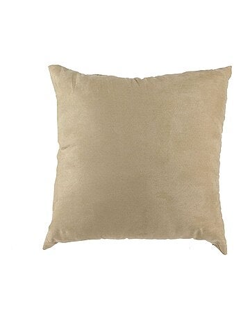 Coussin carré en suédine effet ajouré HOME