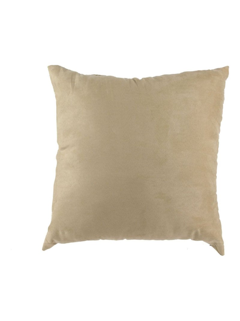 Coussin carré en suédine effet ajouré HOME Beige - Kiabi