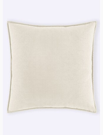 Coussin carré en velours avec passepoil - AFIBEL