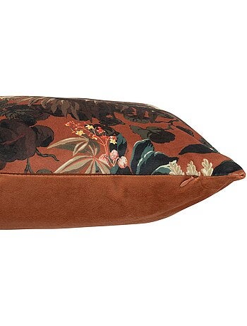 Coussin carré en velours imprimé jungle - AFIBEL