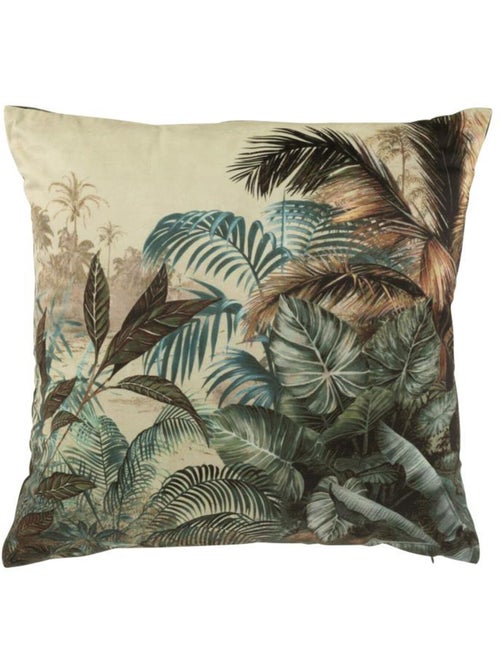 Coussin carré en velours imprimé jungle - AFIBEL - Kiabi