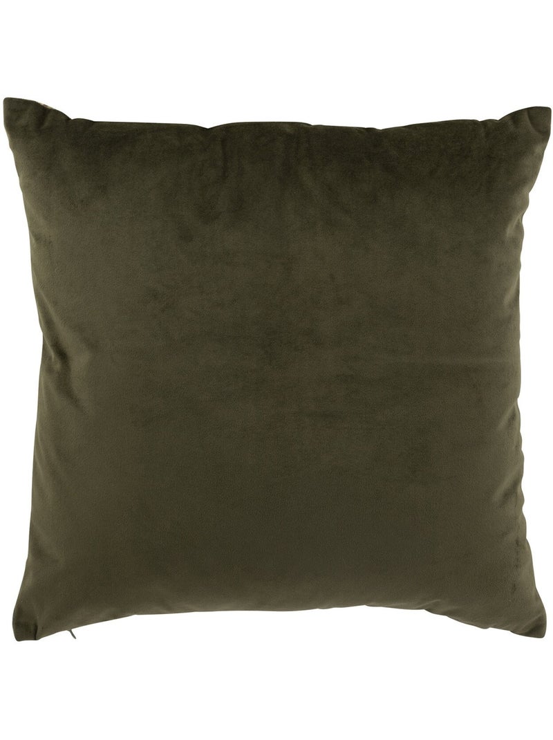 Coussin carré en velours imprimé jungle - AFIBEL Vert - Kiabi