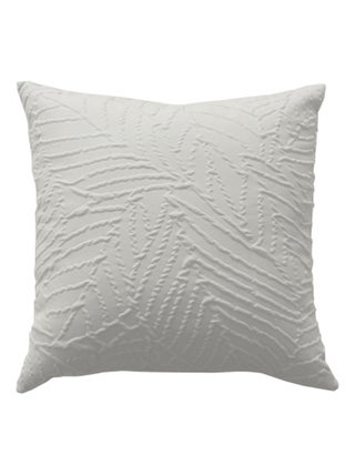 Coussin carré feuillage aspect gaufré
