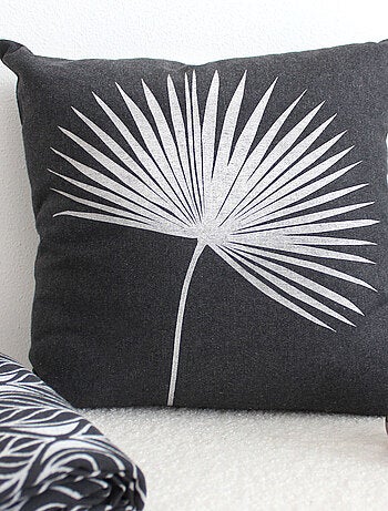 Coussin carré feuille de palmier