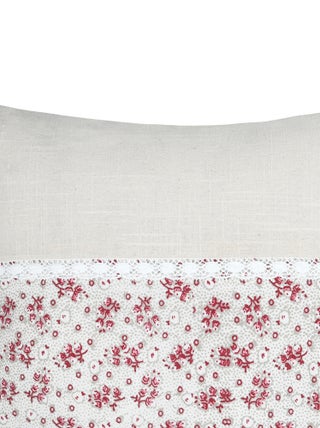 Coussin carré fleurs en coton
