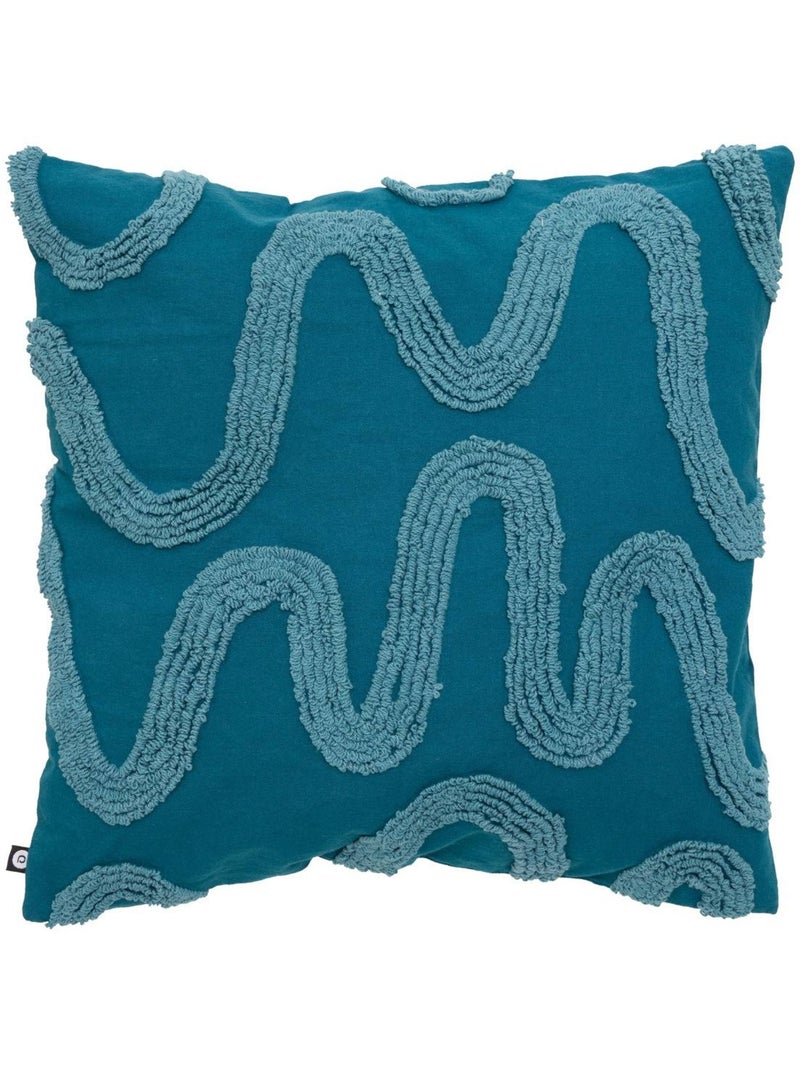 Coussin carré homy Bleu pétrole - Kiabi