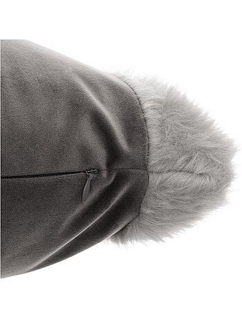 Coussin carré imitiation fourrure Terre sauvage