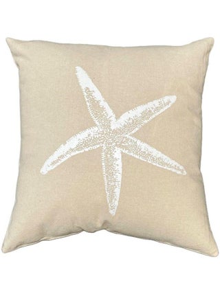 Coussin carré imprimé coton BEACH HOUSE ETOILE