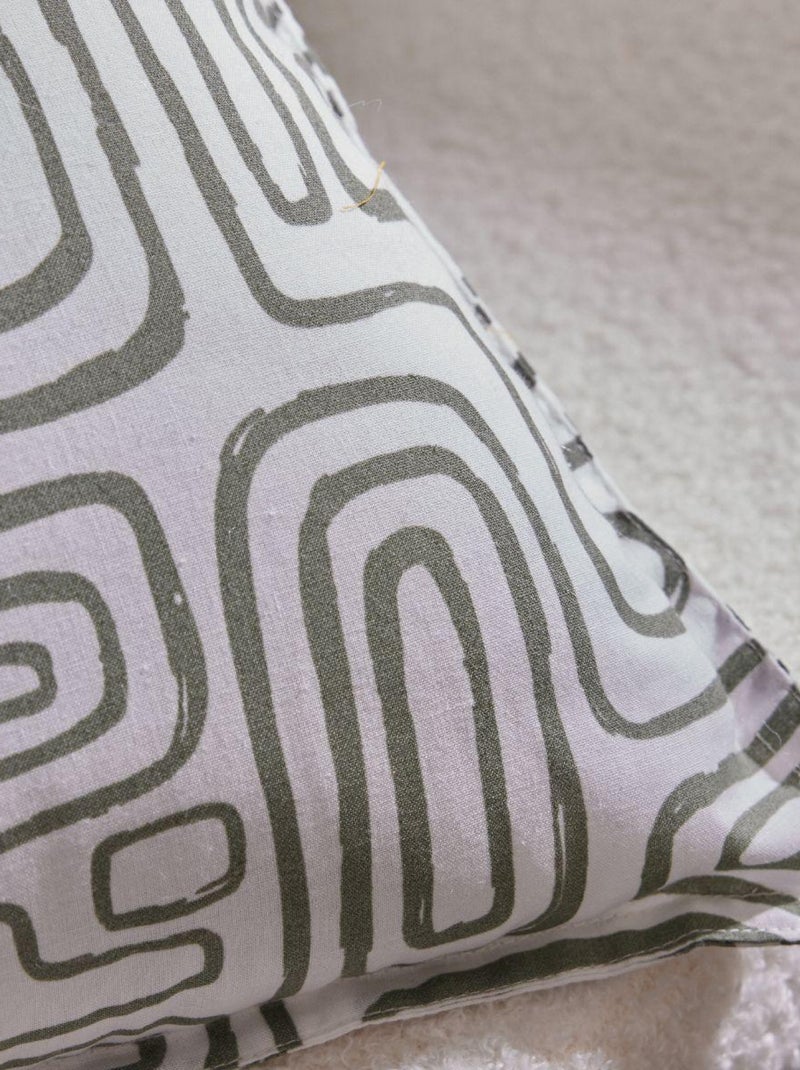 Coussin carré imprimé coton MATISSE Blanc - Kiabi