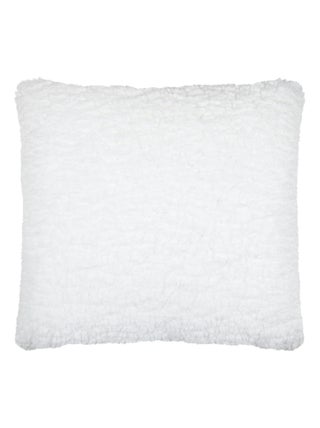 Coussin carré moelleux fausse fourrure