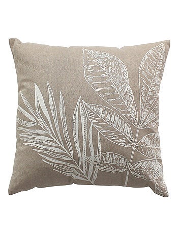 Coussin carré motif nature épuré